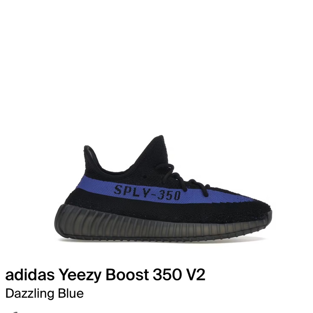 Adidas Yeezy 350 V2 Dazzling Blue - size 6.5